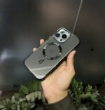 Black Magnetic MagSafe Anti-Yellow Transparent Case Crystal Clear Protection. - Image 6