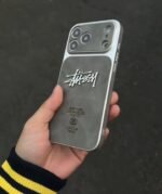 Tech Trends | Premium Cement Grey Leather Back Phone Case - Image 2