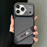 Premium Mesh Cooling Stand iPhone Case - Image 3