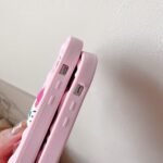 Cute Pink Kitty Style iPhone Case with Keychain - Image 5