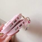 Cute Pink Kitty Style iPhone Case with Keychain - Image 6