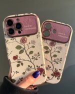 Floral Rose Leather iPhone Case – Premium Cute & Elegant Protective Cover - Image 6