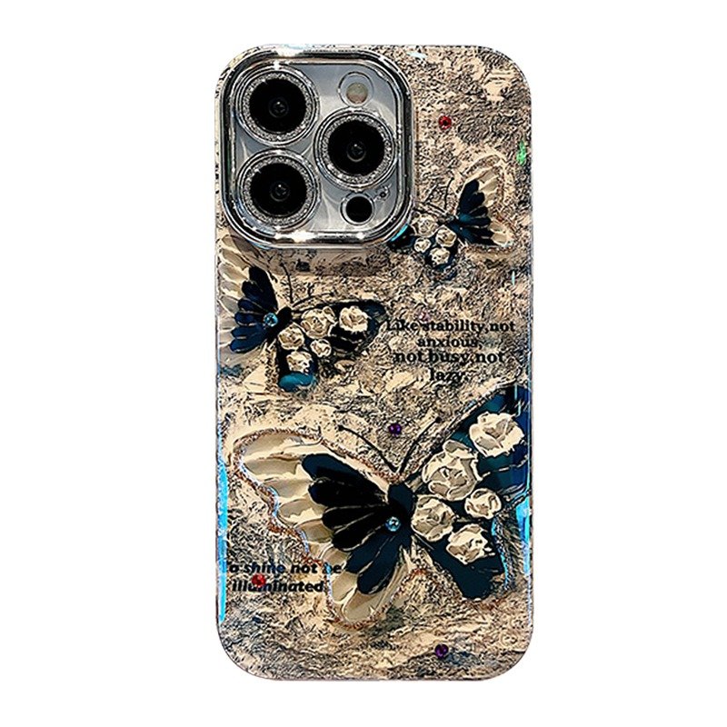 imgi_85_b6426c1d66fdf59cbd912bcf7aa4b949 Premium Butterfly Floral iPhone Case | Elegant Luxury Design Case - Image 1
