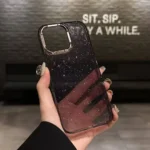Glitter Sparkle iPhone Case with Premium Metallic Camera Frame