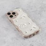 Pearl Bow Glitter iPhone Case – Elegant Aesthetic Protective Cover - Image 8