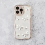 Pearl Bow Glitter iPhone Case – Elegant Aesthetic Protective Cover - Image 7