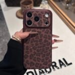 Premium Leopard Burgundy iPhone Case | Luxury Animal Print Protective Cover - Image 5