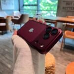 Soft TPU BurgundyLeather Texture iPhone Case | Premium Protective Cover - Image 5