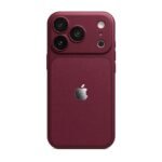 Soft TPU BurgundyLeather Texture iPhone Case | Premium Protective Cover