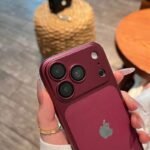 Soft TPU BurgundyLeather Texture iPhone Case | Premium Protective Cover - Image 4